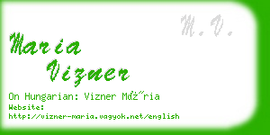 maria vizner business card